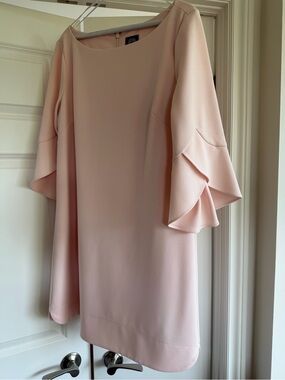 Vince Camuto Blush Pink Bell Sleeve Shift Dress